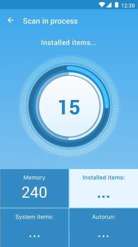 Trojan Scanner for Android app dashboard