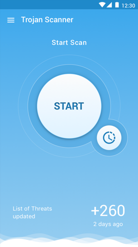 Trojan Scanner detection results on Android